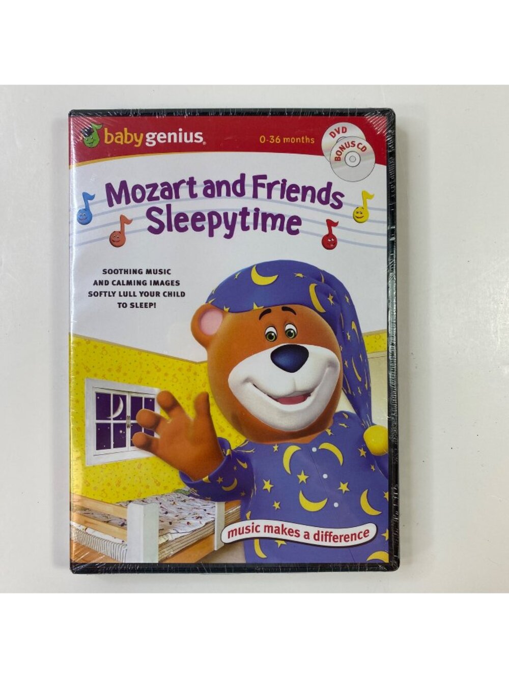 Baby Genius Mozart Friends Sleepytime 2006 DVD Bonus CD Kids Educational